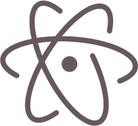 Logo del text editor Atom